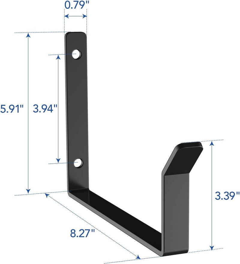 FLEXIMOUNTS 2 Pack Add On Storage Utility Hook Accessory for Garage Ceiling Rack, Max Weight Capacity up to 35lbs, Black - Image 4